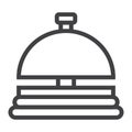 Hotell bell line icon, Travel and tourism