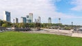 The hotels, casino buildings and promenade in Niagara Falls, Ontario, Canada Royalty Free Stock Photo