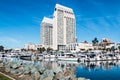 Hotels and City Skyline at Embarcadero Marina Park North Royalty Free Stock Photo