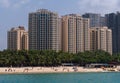 Hotels on Dadonghai Beach on the tourist island of Hainan