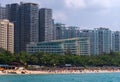 Hotels on Dadonghai Beach on the tourist island of Hainan