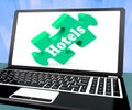 Hotels Laptop Shows Motels Hotel And Vacancies Royalty Free Stock Photo