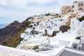 The hotels are ready to welcome the new quests in Fira, Santorini, Greece