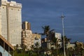 Hotels and Residential Buildings Along Durban`s Golden Mile Royalty Free Stock Photo