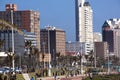 Hotels and Residential Buildings along Durban's Golden Mile Royalty Free Stock Photo