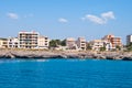 Hotels on the rocky shore, Majorca island, Spain