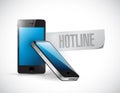 Hotline phone message illustration design
