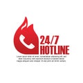 Hotline service icon isolated on white background