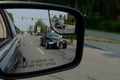 Hotrod Double Image in Car Mirror