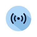 Hotspot icon vector isolated on blue circle. Wifi hotspot connection icon for web and mobile phone