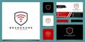 Hotspot Shield Logo Template Design with business card design template