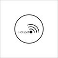 Hotspot solid icon, mobile sign and wifi zone