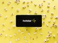 Hotstar - a video streaming service photographed for stock. sunday , April 5, 2020, Assam, india.