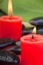 Hotstones with red candles (1) Royalty Free Stock Photo
