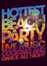 Hottest beach party design. Royalty Free Stock Photo