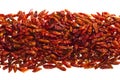 Hottest red bird eye chillies peper