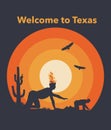 The hottest summer on record is illustrated with men crawling for their lives in a Texas desert with vultures circling