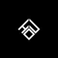 HOU letter logo design on black background. HOU creative initials letter logo concept. HOU letter design