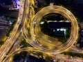 The Houde Road Interchange in the evening Royalty Free Stock Photo