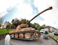 HOUFFALIZE - SEPTEMBER 11: Panther tank of 116th division knocked down during the battle of Ardennes