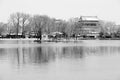 Houhai lake after snow Royalty Free Stock Photo