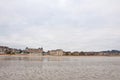 Houlgate seacoast during the winter. Normandie region, France. Royalty Free Stock Photo