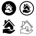 Houme Icon Set. House vector illustration symbol collection. Royalty Free Stock Photo