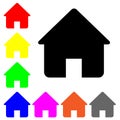 Houme Icon Set. House vector illustration symbol collection. Royalty Free Stock Photo