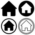 Houme Icon Set. House vector illustration symbol collection. Royalty Free Stock Photo