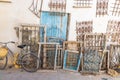 Recycled window bars for sale at the Houmt Souk