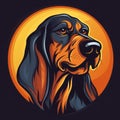 Moody Vector Illustration Of The Hound With Vivid Realism