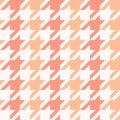 Hounds tooth seamless pattern. Peach fuzz color 2024