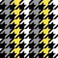 Hounds tooth seamless pattern. Yellow and grey 2021 Royalty Free Stock Photo