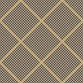 Hounds tooth vector pattern in black and gold. Seamless abstract checked background graphic for skirt, jacket, trousers, dress. Royalty Free Stock Photo