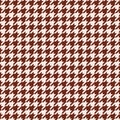 Hounds tooth vector pattern ornament. Geometric print in red and beige color