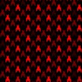 Houndstooth checkered seamless pattern in red yellow black and white, vector Royalty Free Stock Photo