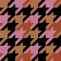 Houndstooth classic pattern for fabric, wallpaper and tablecloths. Retro geometry background. Royalty Free Stock Photo