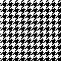 Houndstooth classic pattern for fabric, wallpaper and tablecloths. Retro geometry black and white background. Royalty Free Stock Photo