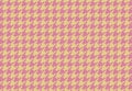 Houndstooth or dogstooth pattern in pastel pink and yellow-beige, seamless design of the classic and versatile motif Royalty Free Stock Photo