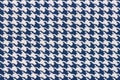 Houndstooth fabric pattern repeat blue white clothes Royalty Free Stock Photo