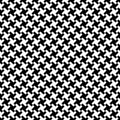 Houndstooth fabric pattern, vector seamless pattern Royalty Free Stock Photo