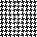 Houndstooth ornament of black and white colors. Hand-painted seamless pattern with flat marker Royalty Free Stock Photo
