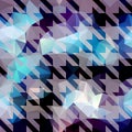 Houndstooth pattern on abstract geometric Royalty Free Stock Photo