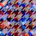 Houndstooth pattern on abstract geometric Royalty Free Stock Photo
