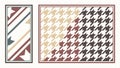 Houndstooth pattern, classic textile and fashion vector design Generative AI Royalty Free Stock Photo