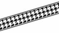 Houndstooth Pattern Horizontal Border Element, vector design Generative AI Royalty Free Stock Photo