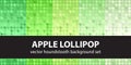 Houndstooth pattern set Apple Lollipop