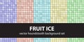 Houndstooth pattern set Fruit Ice