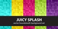 Houndstooth pattern set Juicy Splash Royalty Free Stock Photo