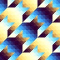 Houndstooth plaid geometric lowpoly style pattern. Vector image. Royalty Free Stock Photo